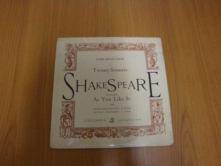 LP plošča Shaekspeare soneti