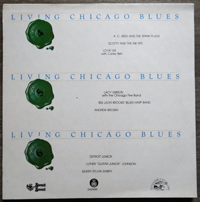 Various – Living Chicago Blues Volume 4-6  (3x LP BOX)