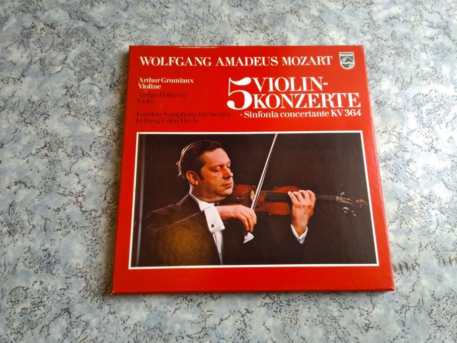 W.A.MOZART 5 VIOLIN-KONZERTE+Sinfonia concertante KV 364 (3×LP)