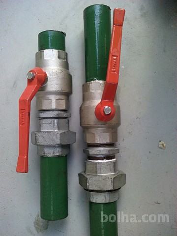 kroglični ventili pipe vodovoni materijal