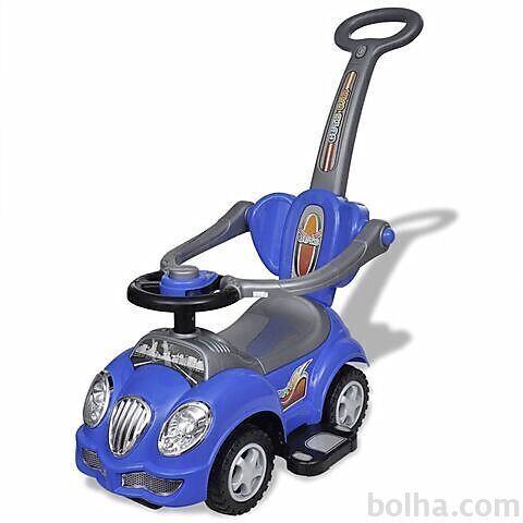 vidaXL Moder Otroški Avto s Palico za Potiskanje