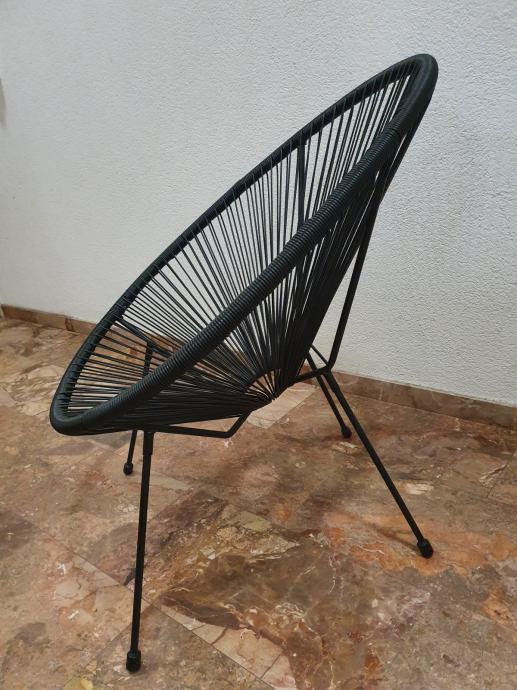 Vrtni stol UBBERUP lounge chair (2x, črn)