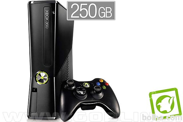 Rabljeno: Xbox 360 Slim 250GB + RGH v2019 + Xbox 360 igra + 1 leto...