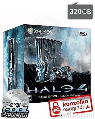 Rabljeno - Xbox 360 Slim (S) 320GB Limited Edition Halo 4 + JTAG/RG...