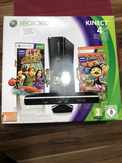 Xbox 320 Kinect + igrice