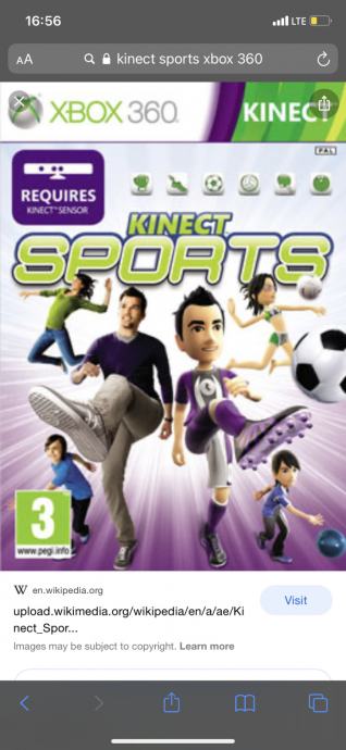 Xbox 360+kinect+Igra kinect sports