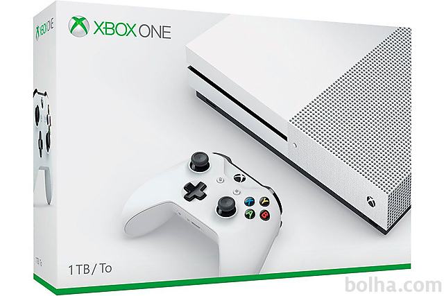 Rabljeno: Xbox One Slim 1000GB + Xbox One igra + bon 30€ + 1 leto...