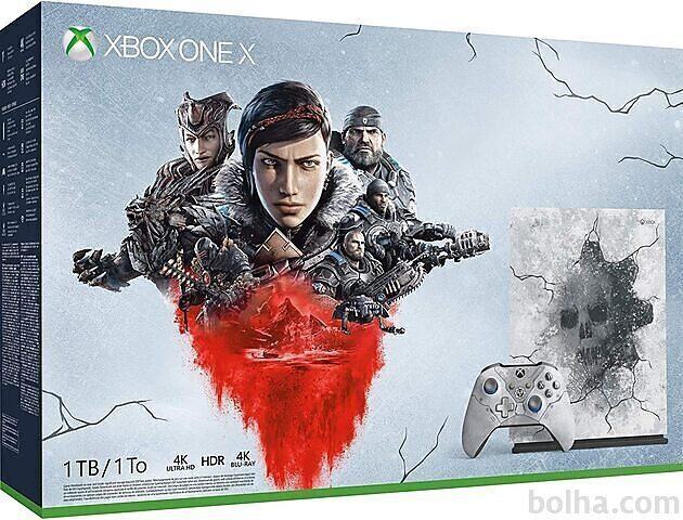 Xbox One X 1TB Gears 5 Limited Edition + 225 iger + Xbox Live Gold ...