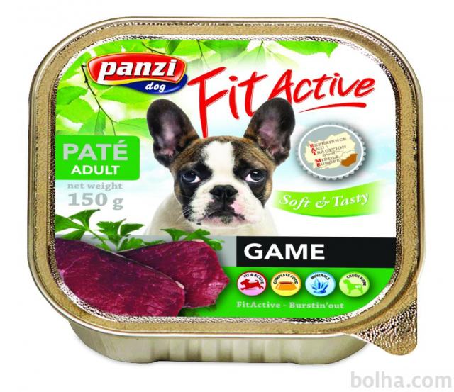 Fit Active Pate, popolna mokra hrana za pse, pašteta 150g