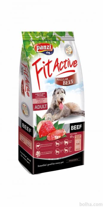 Hrana za pse, popolno suha hrana, Panzi Pet Fit Active 15 kg