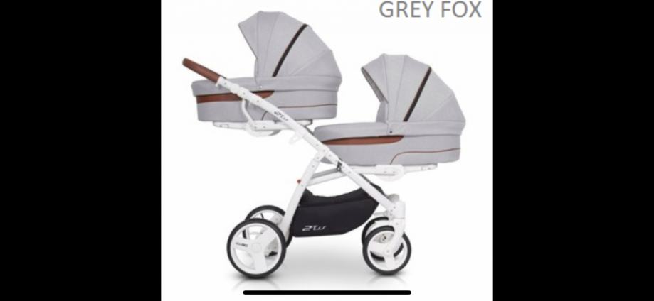 Otroški voziček za dvojčke 2ofUS adapterji za Maxi-cosi Lupinice