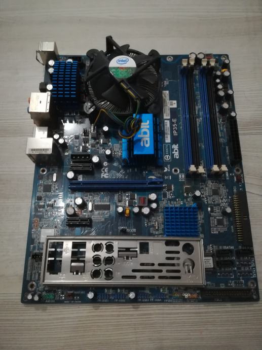 Matična plošča ABIT IP35-E Intel 775+Procesor Intel E6750+Hladilnik