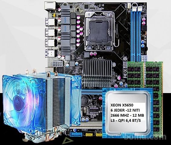 PC - intel 6 jeder 12niti, plošča x58, in 16 GB DDR3 komplet
