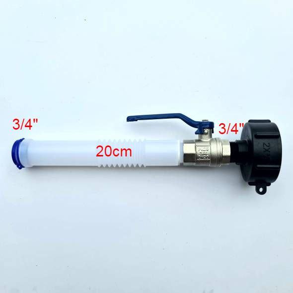 Komplet ECO FLEXI 3/4" za IBC cisterno. Reducir (adapter) +ventil