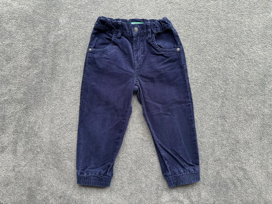 Benetton otroške žametne hlače, modre, št. 98 (2-3 leta)