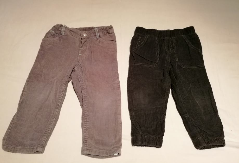 Podložene žametne hlače za fantka št.80 (9-12 mesecev)