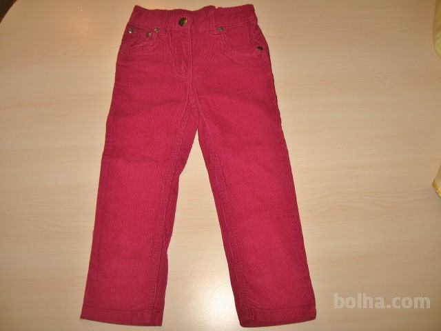 Otroške žamet hlače št.92-98, roza