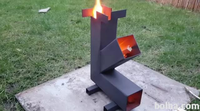Vrtni ogenj fire torch rocket stove glamping peč