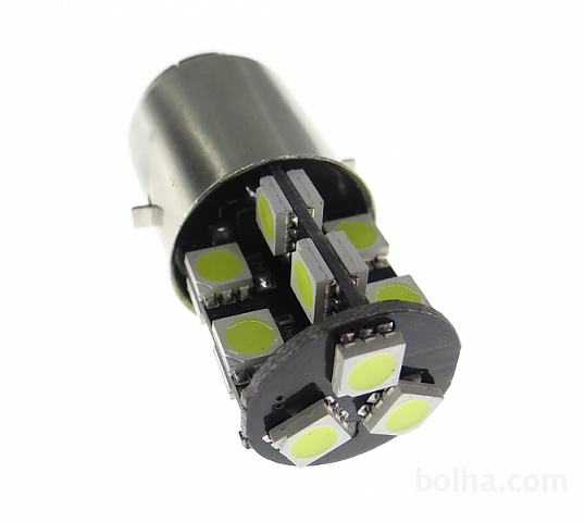 LED sijalka / žarnica H6 - BA20d Hladno bela 19LED 5050 4,5W