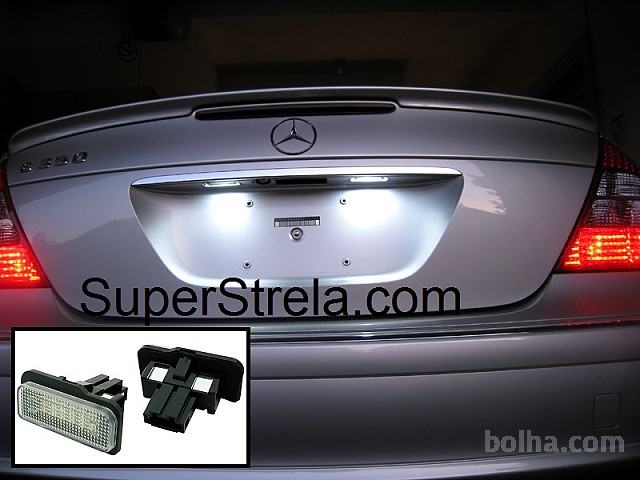 Mercedes bela LED lučka za registrsko tablico