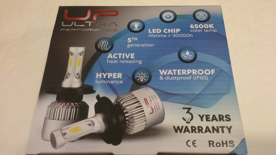 par LED H4, 36 W / 36 W, 6500°K ULTRA PERFORMANCE, RoC.
