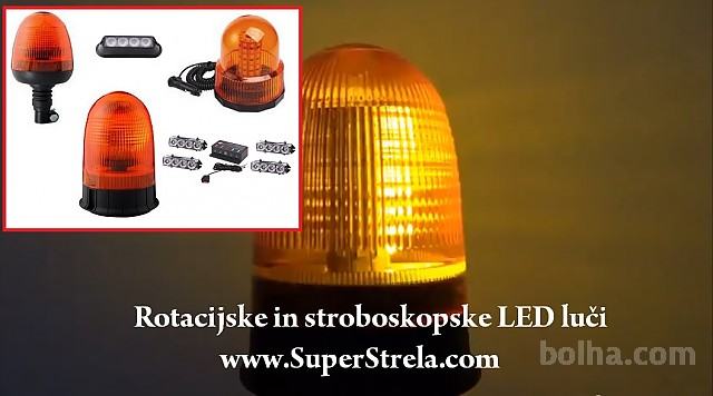 Rotacijska LED oranžna opozorilna luč, LED stroboskopska