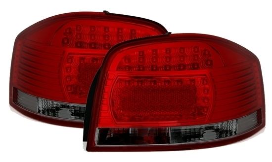 Zadnje LED luči Audi A3 8P  03-08 rdeče-smoke
