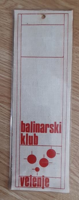 Zastavica Balinarski klub Velenje 9x26cm