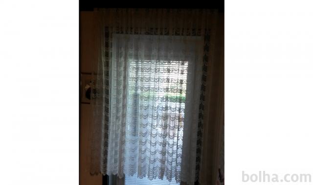 Zavesa zavese nabrane 120 x 180 in 120 x 120 cm za okno bele