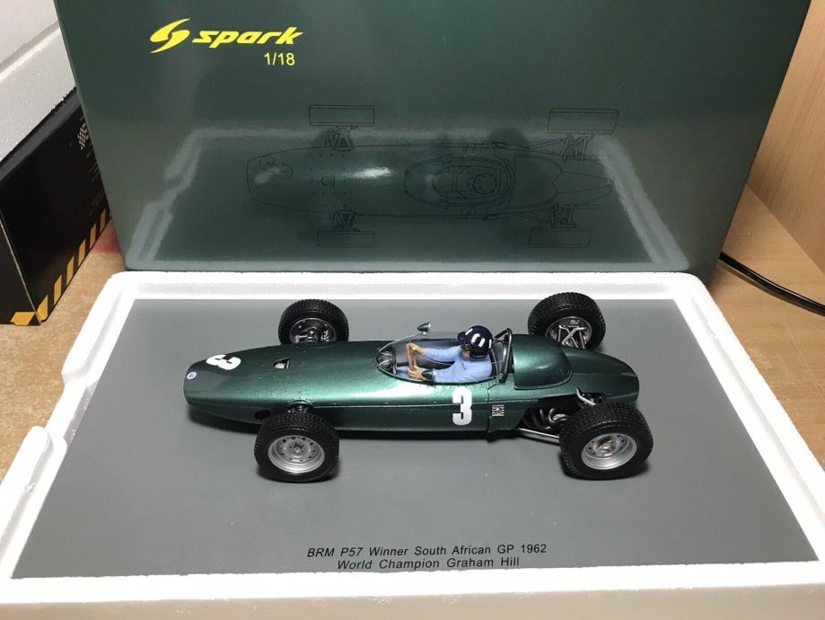 Modèle Réduit IXO 1/43 BRM P57 1962 - Pilote Graham Hill, Couleur Verte, Neuf
