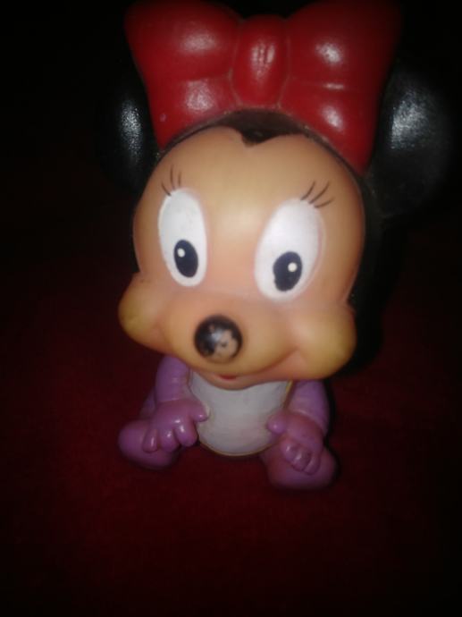 gumijasta igračka Miki miška, mala Mini, rdeča pentlja