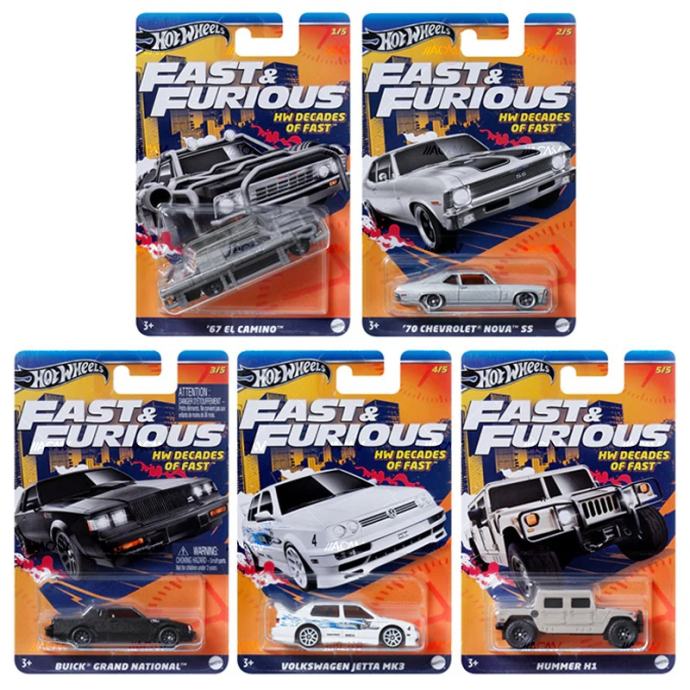 Hot wheels fast and furious decades od fast 5 pack