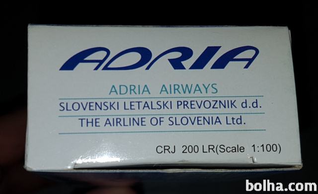 Model letala Canadair CRJ-200 LR Adria Airways, merilo 1:100