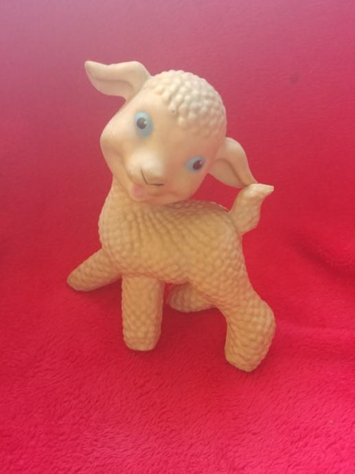 vintage gumijasta igrača ovčka, ART 286