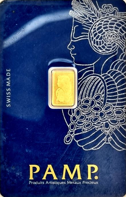 (7847) Naložbeno zlato PAMP 24K 999.9/1000; masa=1g