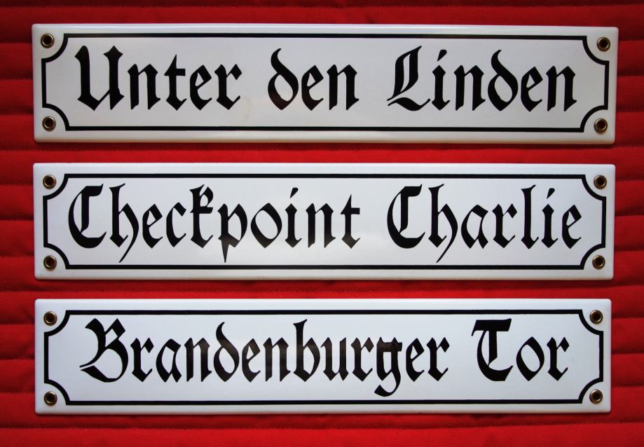 Berlin 3 kom kovinske ploščice / oznaka ulic