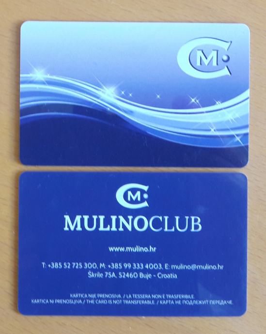 Članska kartica Casino Mulino club  temno modra