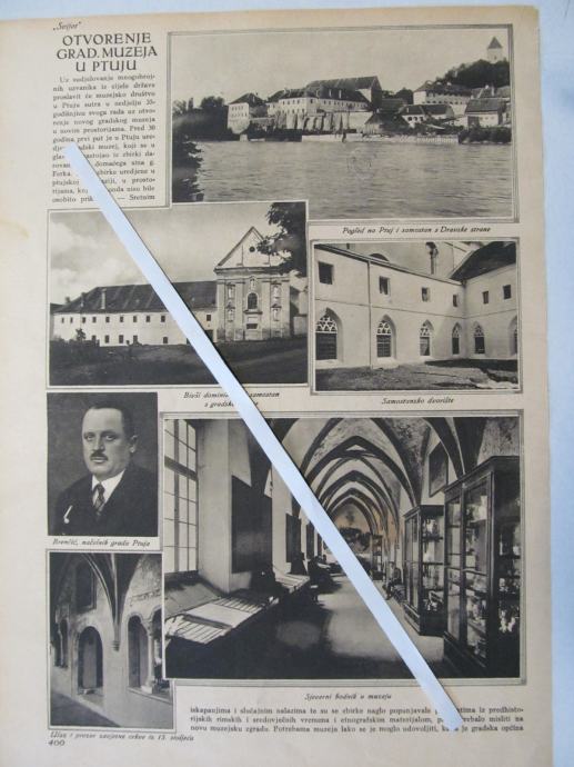 Otvoritev mestnega muzeja v PTUJU-reportaža iz 1928.leta iz tiskovine-