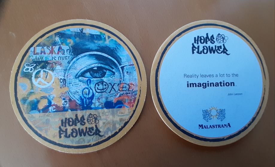 Podstavek za pivo Pivovarna Malastrana pivo Hops &Flower  Češka