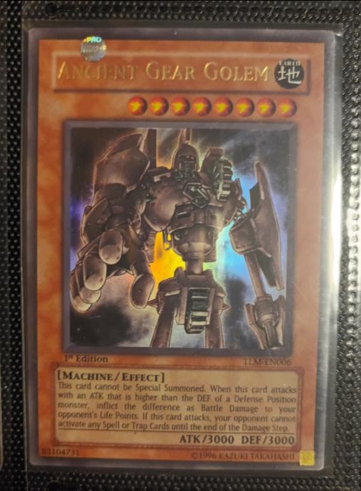 Yugioh Ancient Gear Golem The Lost Millennium 1st Edition Ultra Rare TLM- EN006