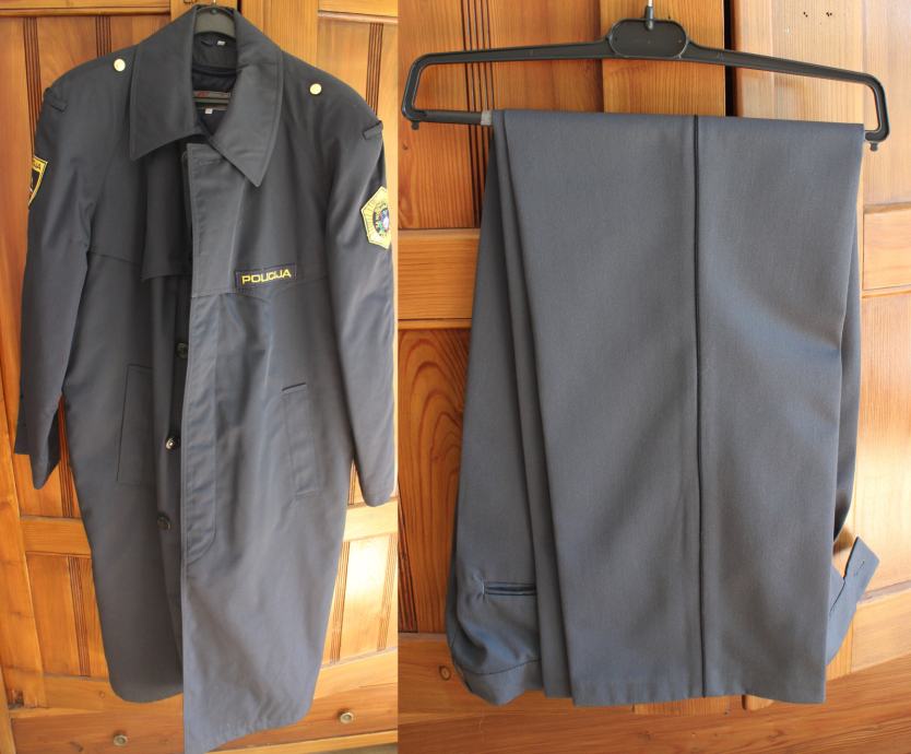 Slovenska policija, 1x policijski plašč / jakna / bunda + 4x hlače