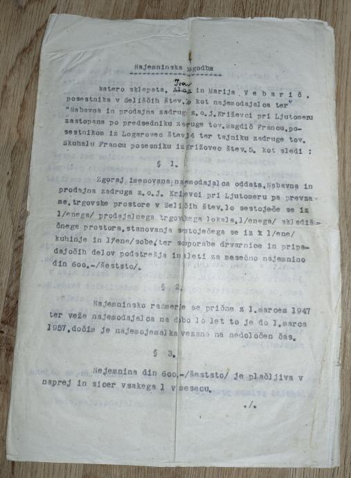 Stari dokumenti, Prlekija, Ljutomer, Selišči, WW2 in 1940-ta, komplet