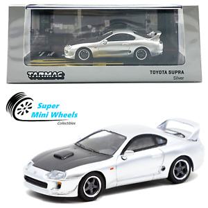 Miniature Tarmac Works Toyota Supra RZ A80 1/64 - Argent - Neuve