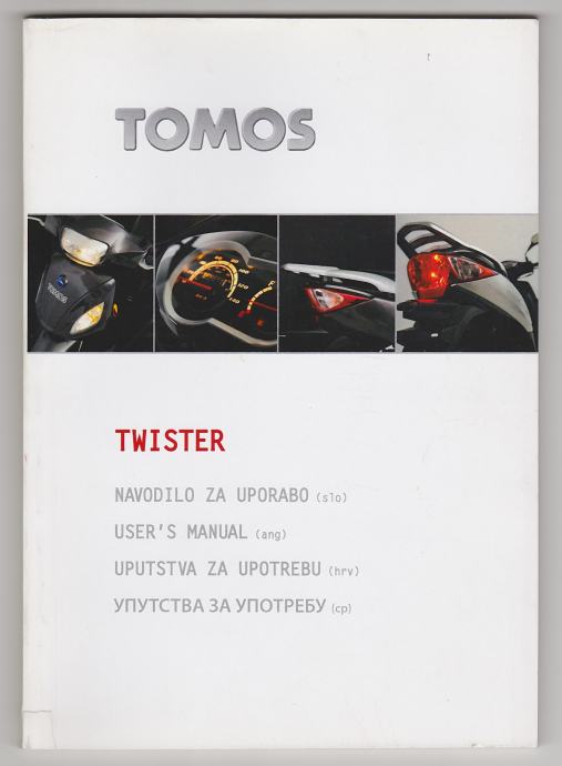 Tomos TWISTER 50 125 navodilo za uporabo