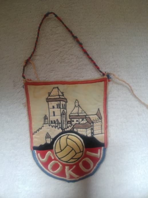 vintage zastavica Sokol, nogomet