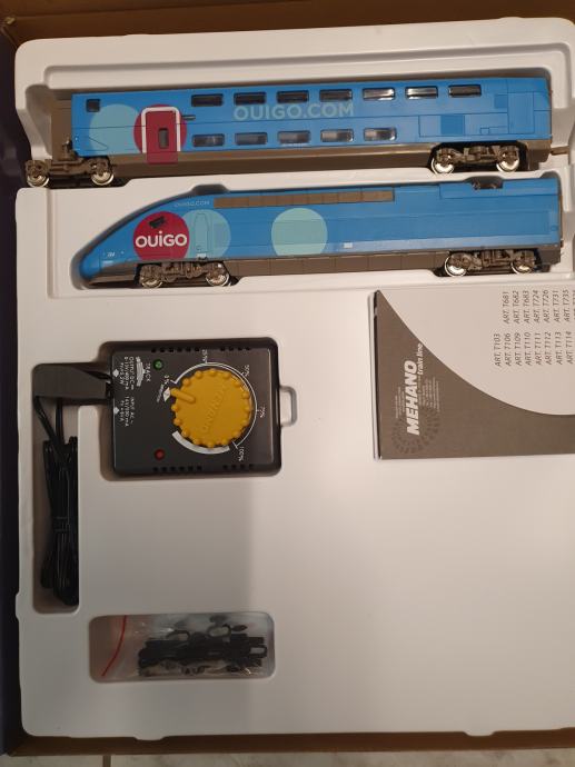MEHANO COFFRET TRAIN Tgv Ouigo Speed Train Ho 1/87 + Transformateur