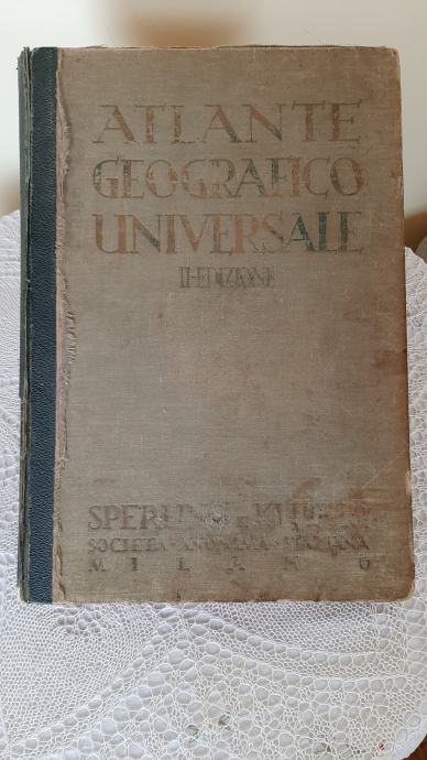 ATLANTE GEOGRAFICO UNIVERSALE, l.1938, založba SPERLING&KUPFER MILANO