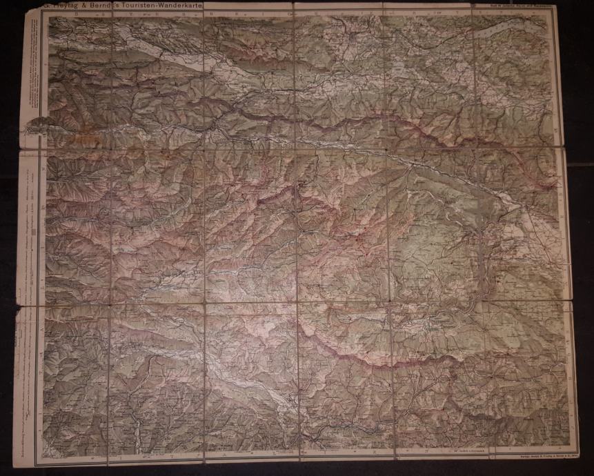 prodam star avstrijski zemljevid