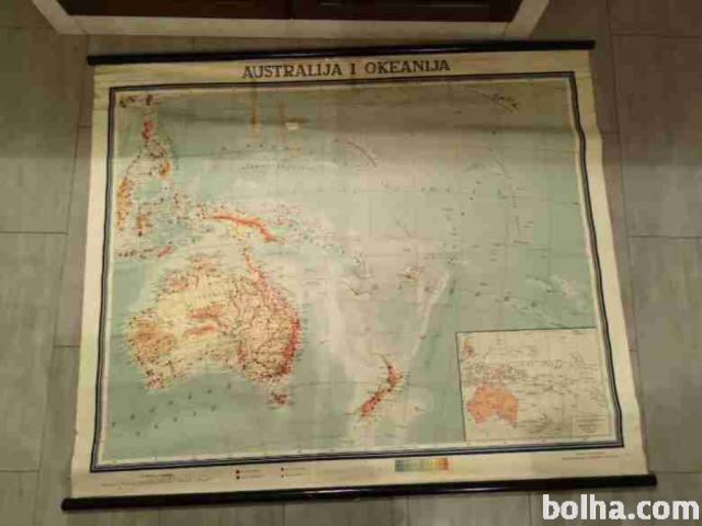 Zemljevid Avstralija in Oceanija
