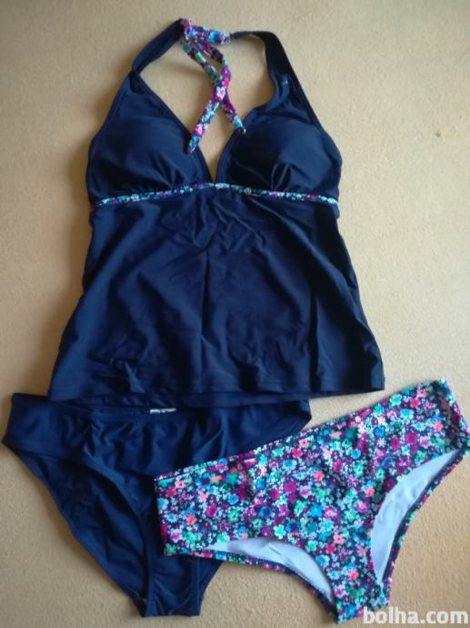NOVE ženske kopalke TANKINI, CYGNUS, TROdelne, vel. 40
